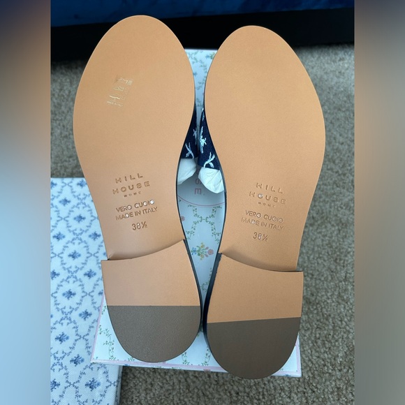 NWT Hill House Home Summer Slides Blue Botanical - Picture 4 of 4